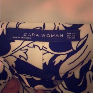 Zara pencil patterned black and white long skirt